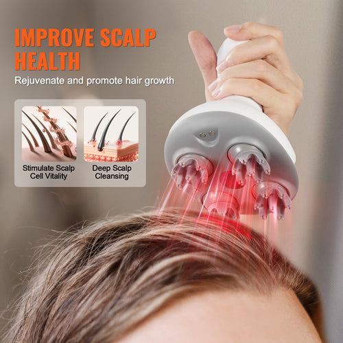 Electric Scalp Massager Rechargeable Head Massager Waterproof Portable